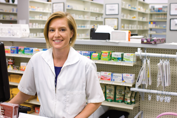 pharmacist smiling