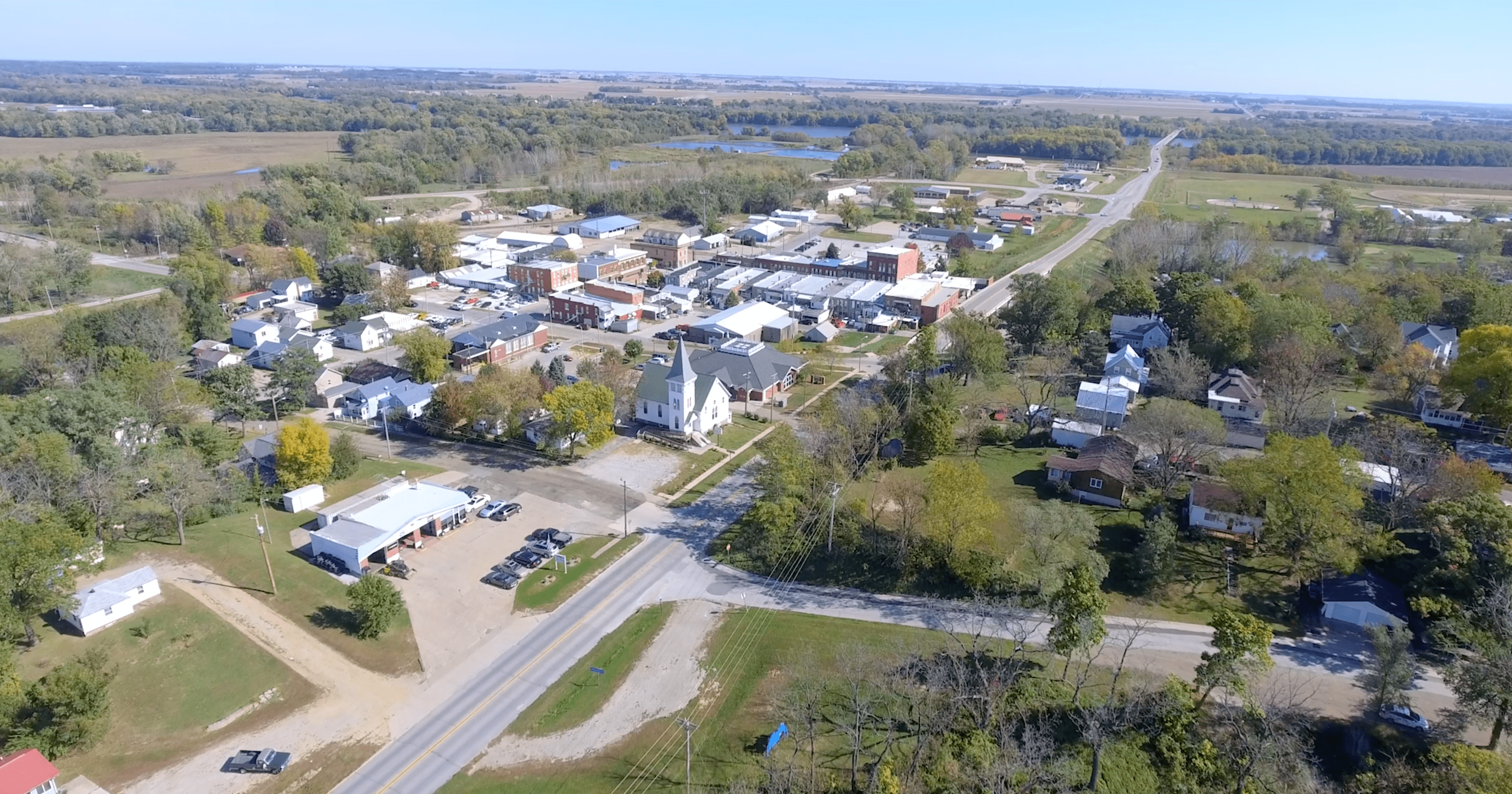 Rural drone photo